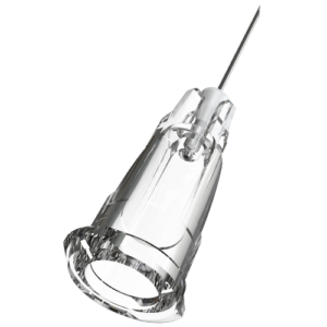 hard-polymer hub needle
